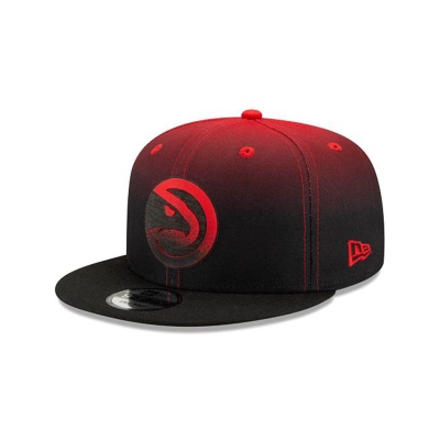 Red Atlanta Hawks Hat - New Era NBA Back Half 9FIFTY Snapback Caps USA2487391